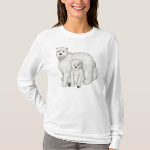 T-shirt Polar Bear Mãe e Cub