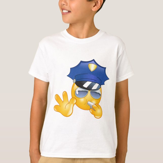 T-shirt polícia emoji (Frente)