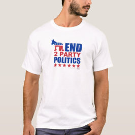 T-shirt Política de partido da extremidade dois