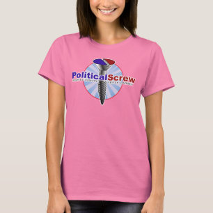 T-shirt político do parafuso das senhoras