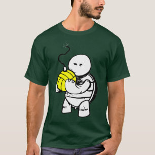 T-shirt Pólo aquático irritado da tartaruga - Capa longa