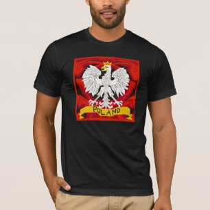 T-shirt Polônia Eagle estilizado