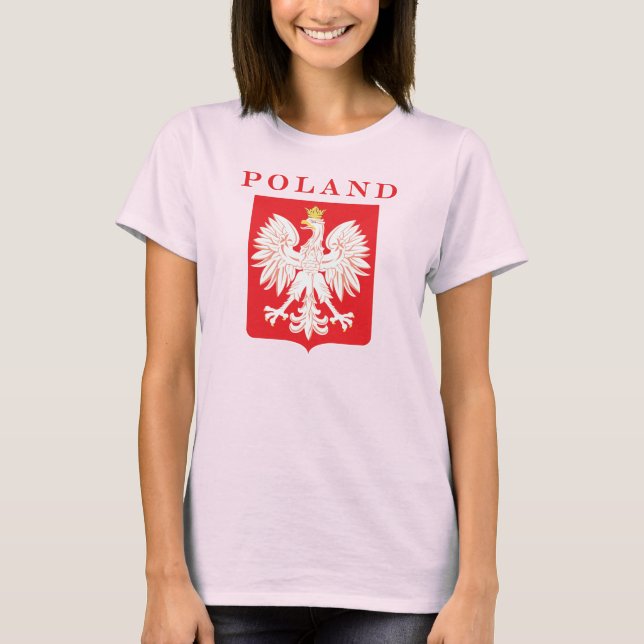 T-shirt Polônia Eagle Red Shield (Frente)