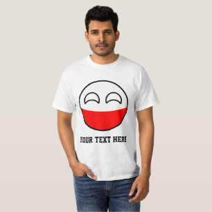 T-shirt Polônia Geeky de tensão engraçado Countryball