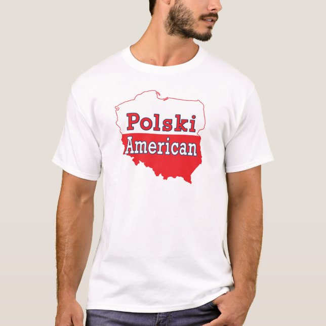 T-shirt Polski American Map (Frente)
