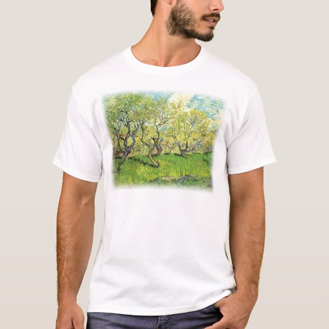 T-shirt Pomar na cópia de Blossom Van Gogh (Frente)