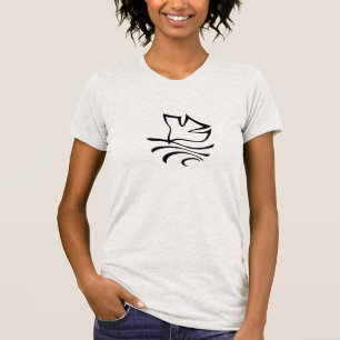 T-shirt Pomba do baptismo do T das mulheres