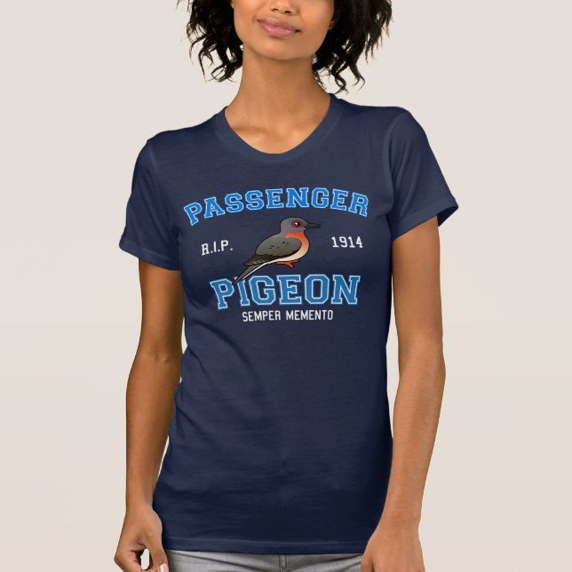 T-shirt Pombo de passageiro da equipe (Frente)