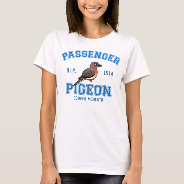 T-shirt Pombo de passageiro da equipe (Frente)