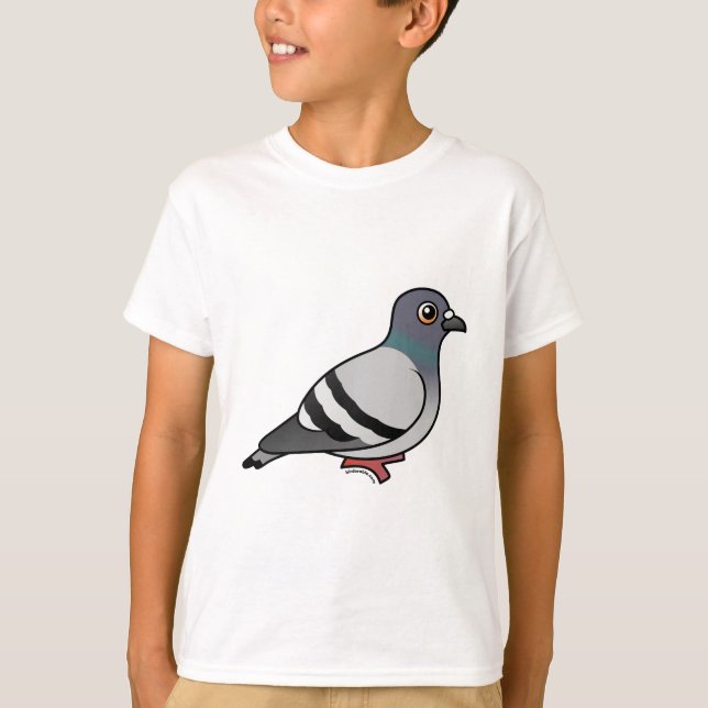 T-shirt Pombo de rocha bonito (Frente)