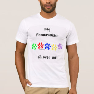 T-shirt Pomeraniana anda por todo o meu lado