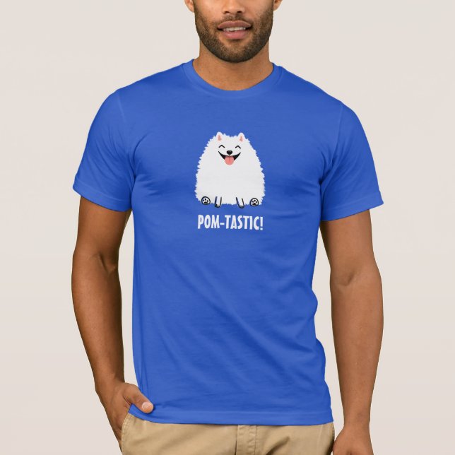 T-shirt Pomtastic Pomeranian com texto feito sob encomenda (Frente)