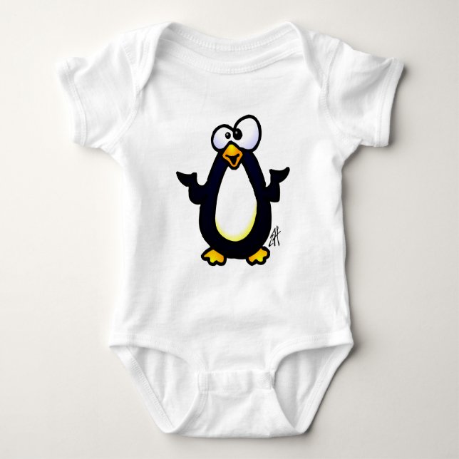 T-shirt Pondering o pinguim (Frente)