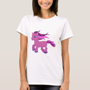 T-shirt pônei roxo kawaii