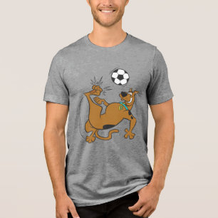 T-shirt Pontapé aéreo do futebol de Scooby-Doo