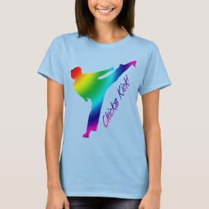 T-shirt Pontapé dos pintinhos! arco-íris