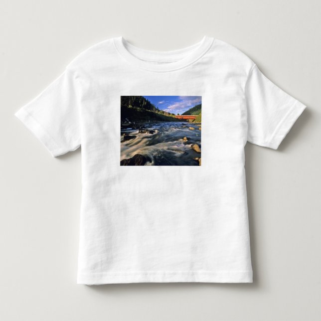 T-shirt Ponte Coberto Office a mais longa em Oregon em (Frente)
