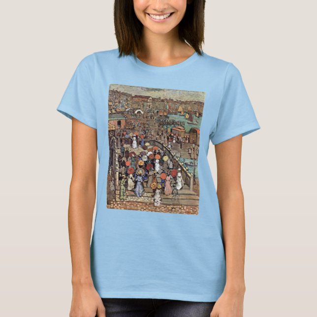 T-shirt Ponte Della Paglia, Veneza por Maurice Prendergast (Frente)