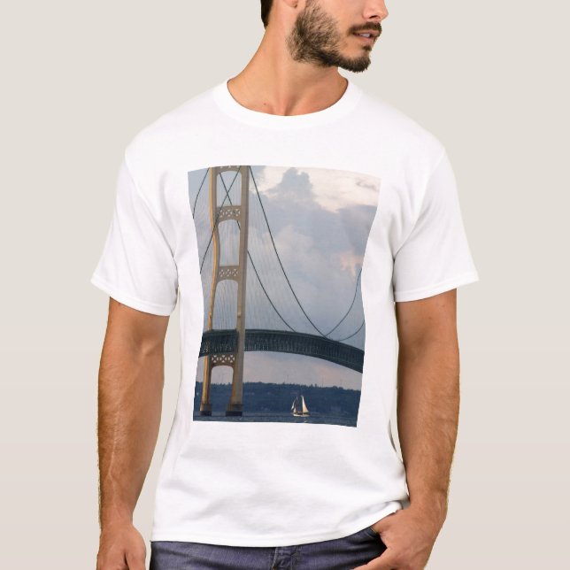T-shirt Ponte Mackinac, Michigan, EUA (Frente)