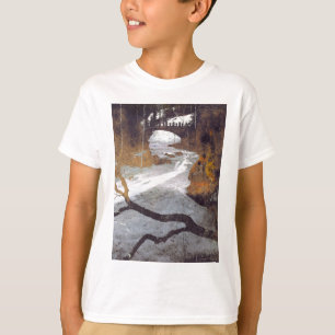 T-shirt Ponte sobre um córrego congelado pelo cozinheiro