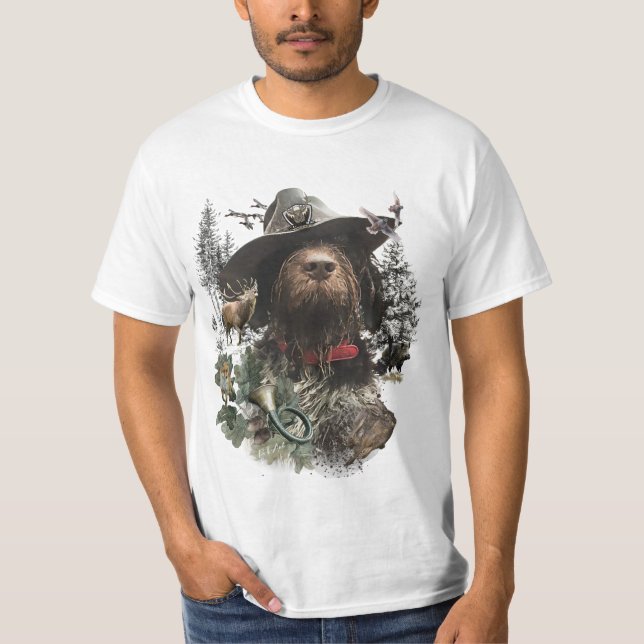 T-Shirt Ponteiro Wirehaired Alemão (Frente)