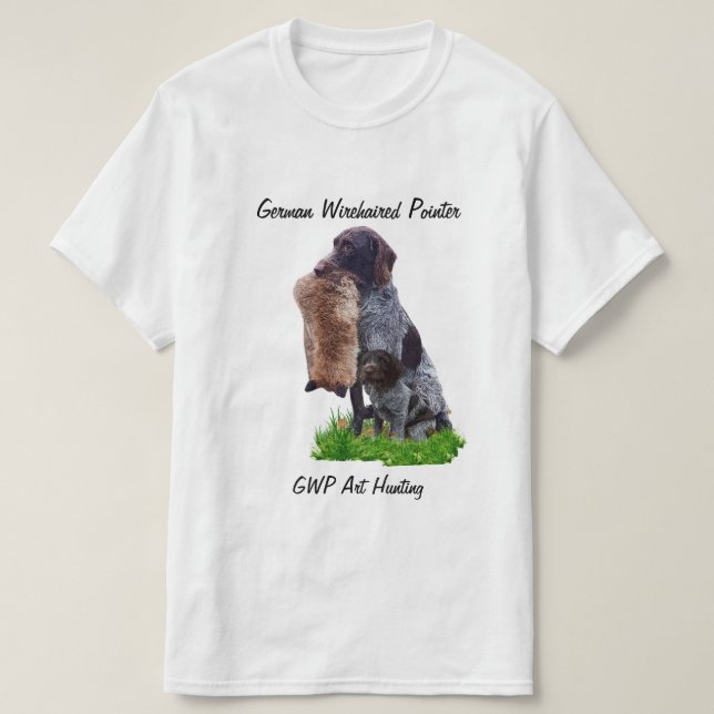 T-Shirt Ponteiro Wirehaired Alemão (Frente do Design)