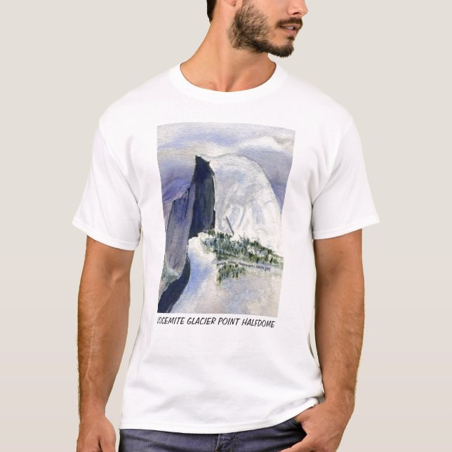 T-shirt Ponto Halfdome da geleira de Yosemite (Frente)