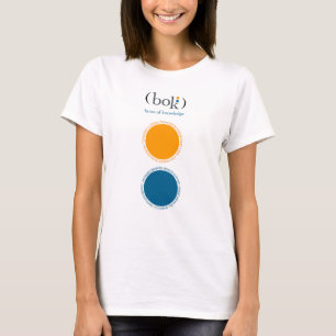 T-shirt Pontos dianteiros, logotipo traseiro do bok