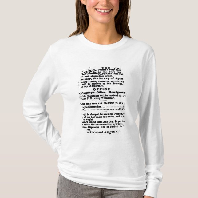 T-shirt Pony Express, nove dias (Frente)