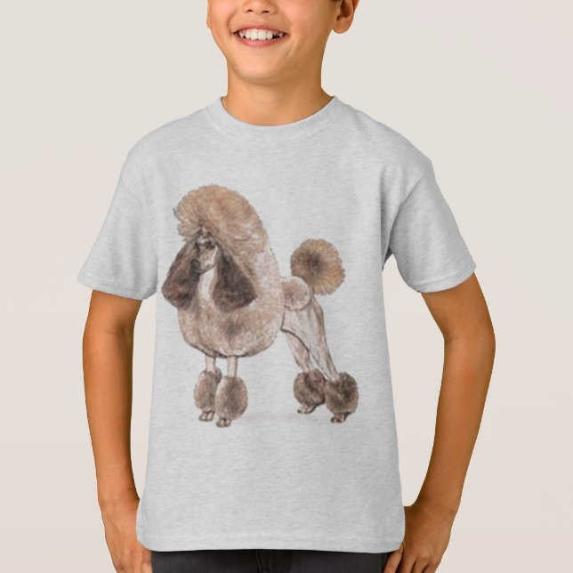 T-shirt Poodle - Mostrar Casaco (Frente)