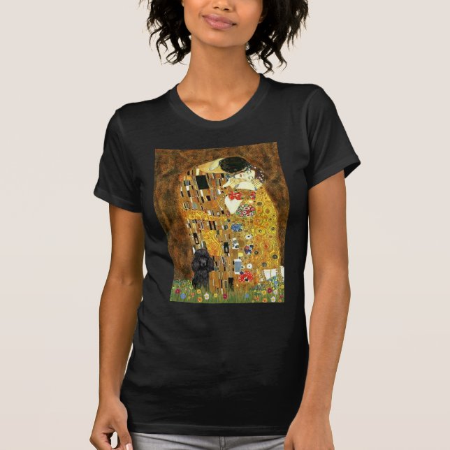 T-shirt Poodle (preto 1) - O Beijo (Frente)