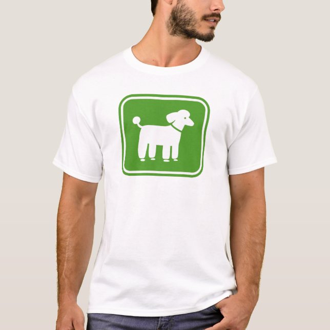 T-shirt Poodle (Verde) (Frente)