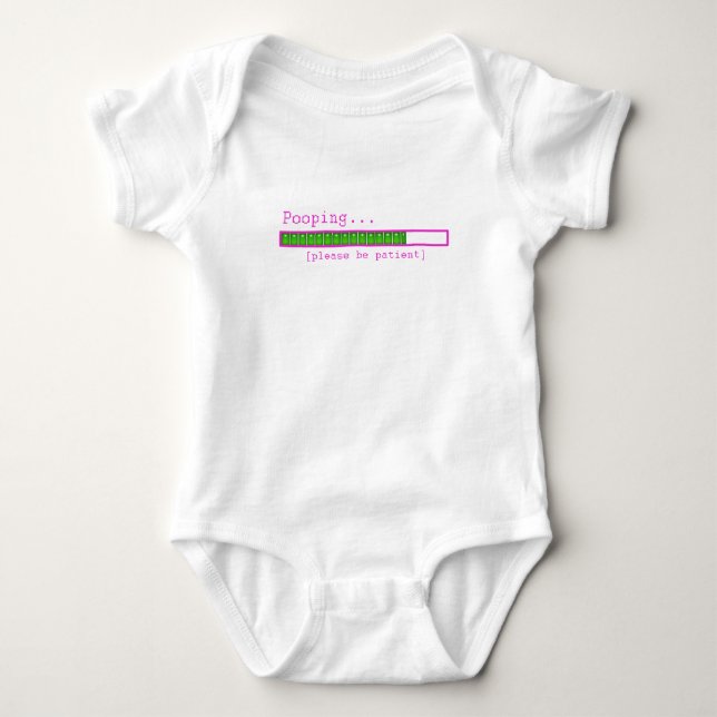 T-shirt Pooping, seja por favor paciente… (Frente)