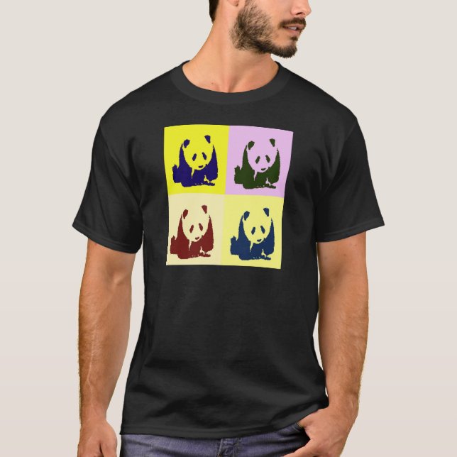 T-shirt Pop Art Baby Pandas (Frente)