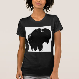 T-shirt Pop Art Buffalo Bison Silhouette