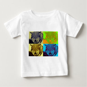 T-shirt Pop Art Cinza Wolf
