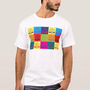 T-shirt Pop art da justiça penal