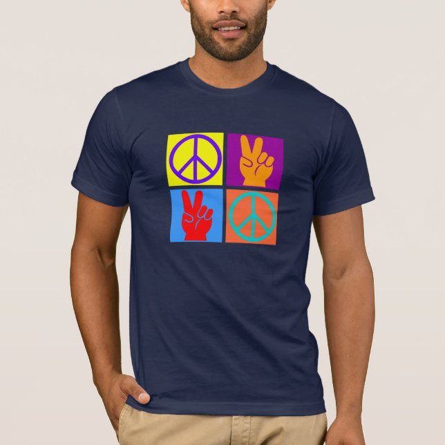 T-shirt Pop art da paz (Frente)