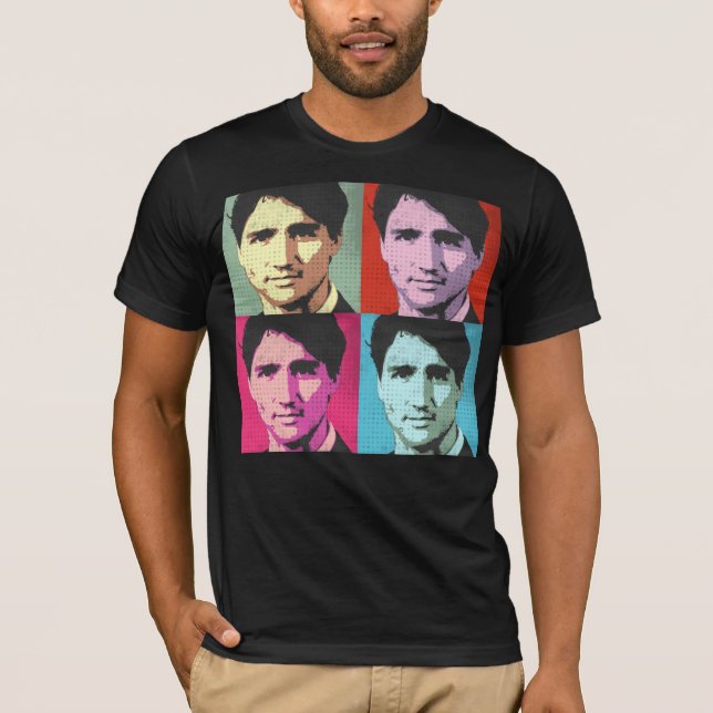 T-shirt Pop art de Justin Trudeau (Frente)