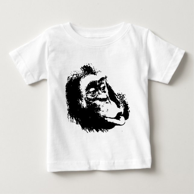 T-shirt Pop Art Funny Chimpanzé (Frente)