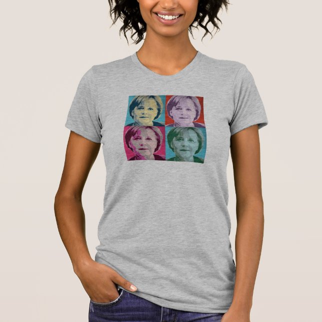T-shirt Pop art Merkel - - (Frente)
