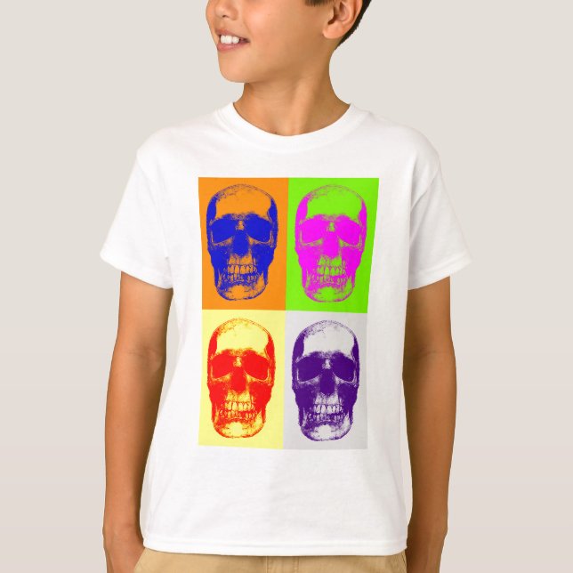 T-shirt Pop Art Skull (Frente)