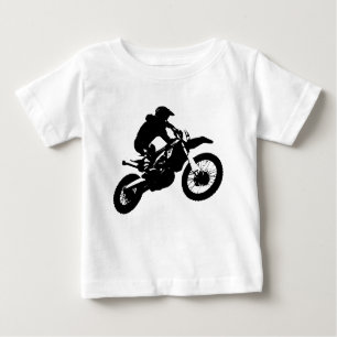 T-shirt Pop de Arte Branca Negra Motocross Motorcyesporte