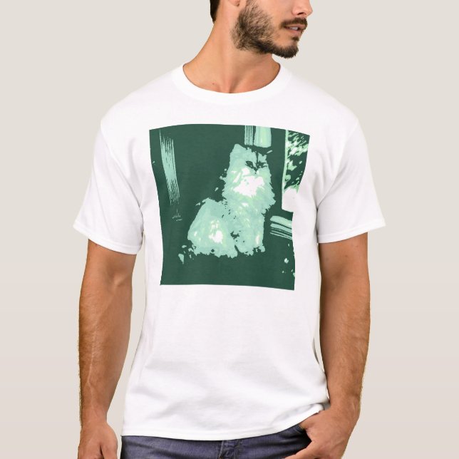 T-shirt Pop de arte de cabelos longos (Frente)
