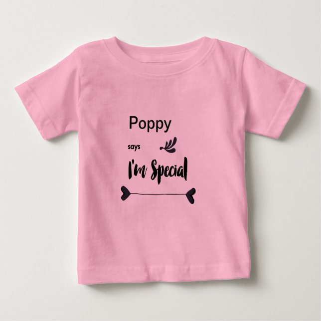 T-shirt Poppy diz que sou especial (Frente)