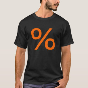 T-shirt Por cento (Pequeno) - Laranja