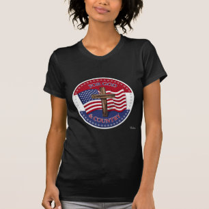 T-shirt Por Deus E pela Pátria - Cruz com 50 estrelas Band
