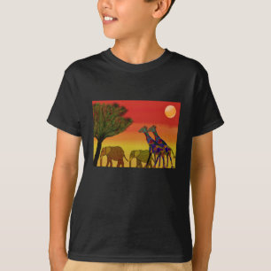 T-shirt Por do sol da selva