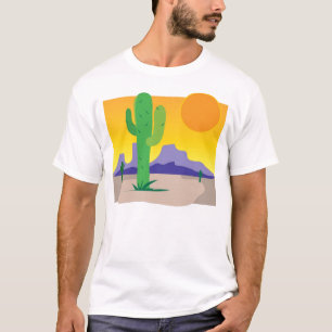T-shirt Por do sol do cacto