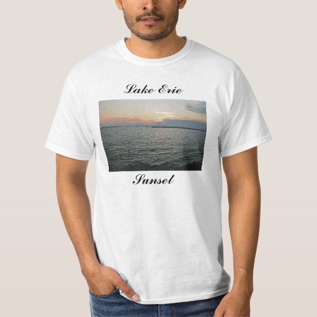 T-shirt Por do sol do Lago Erie (Frente)
